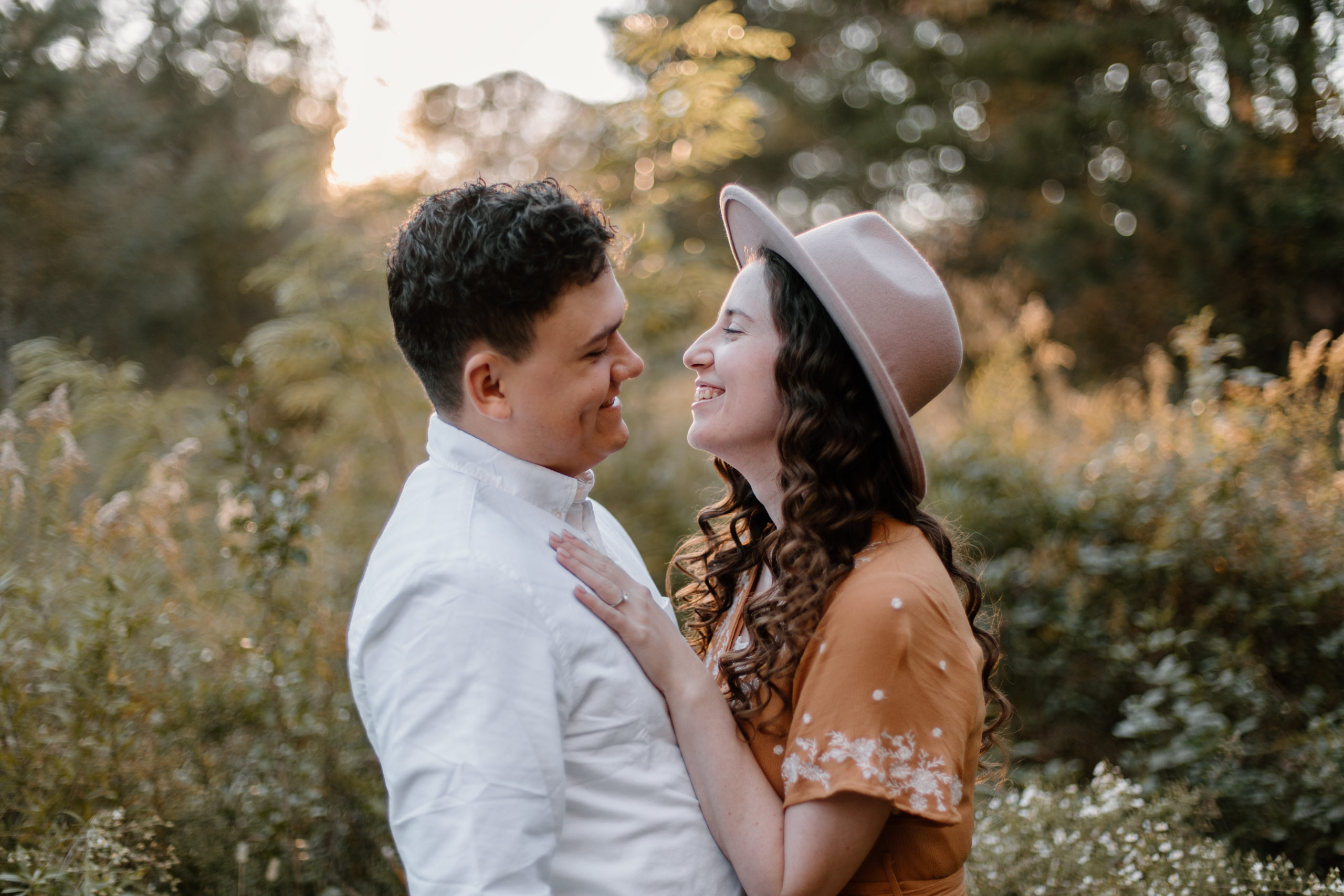 golden hour engagement session