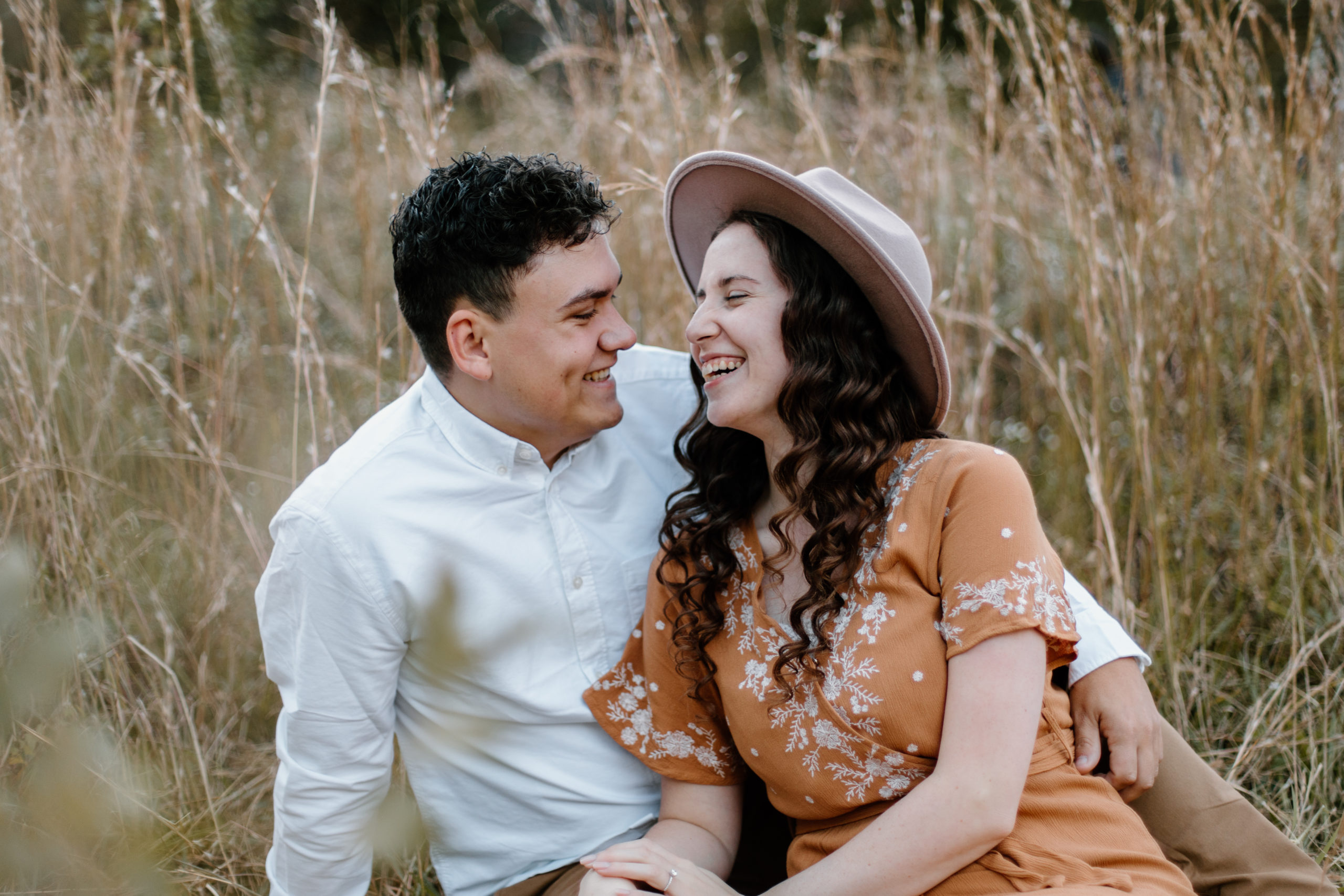golden hour engagement session