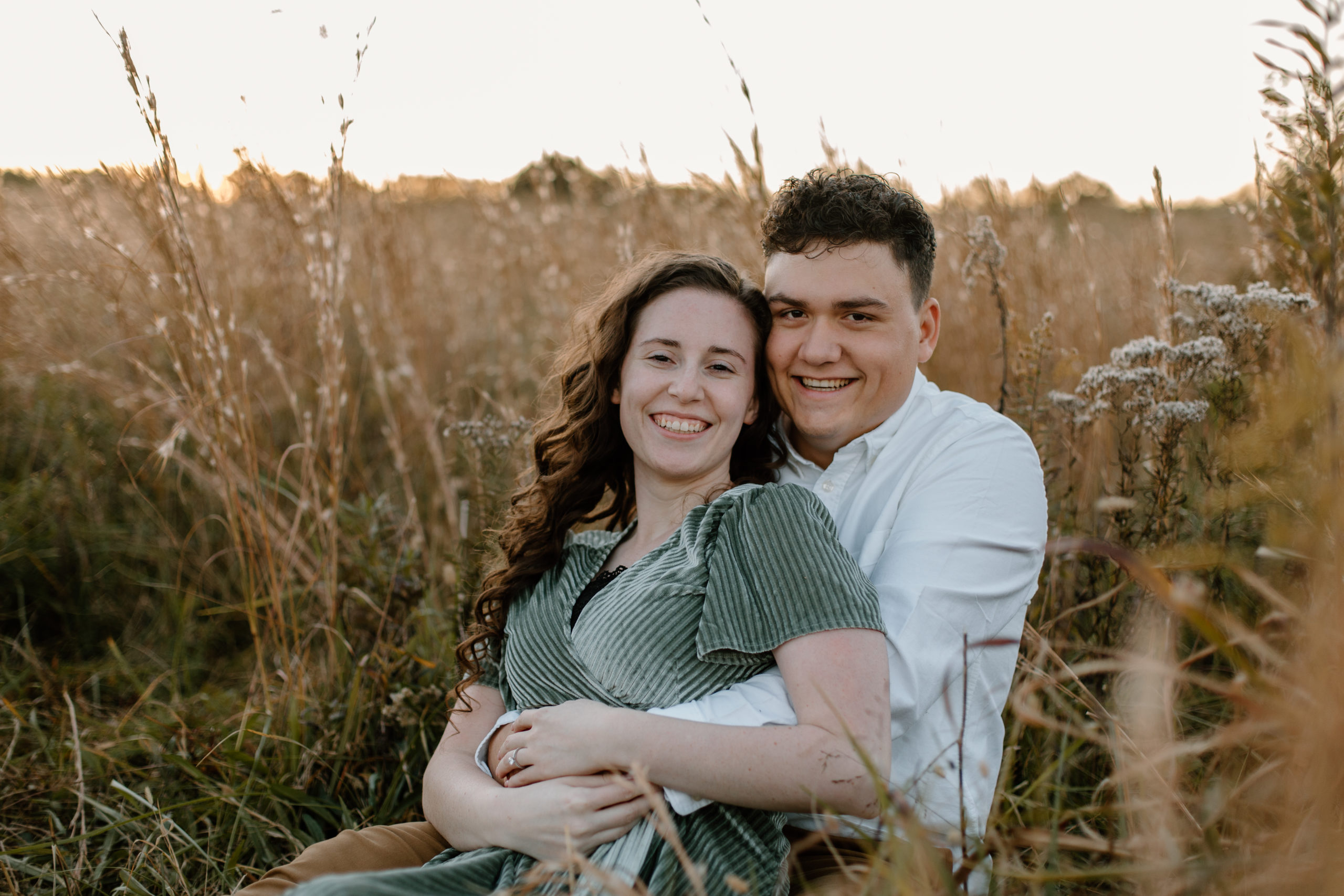 golden hour engagement session
