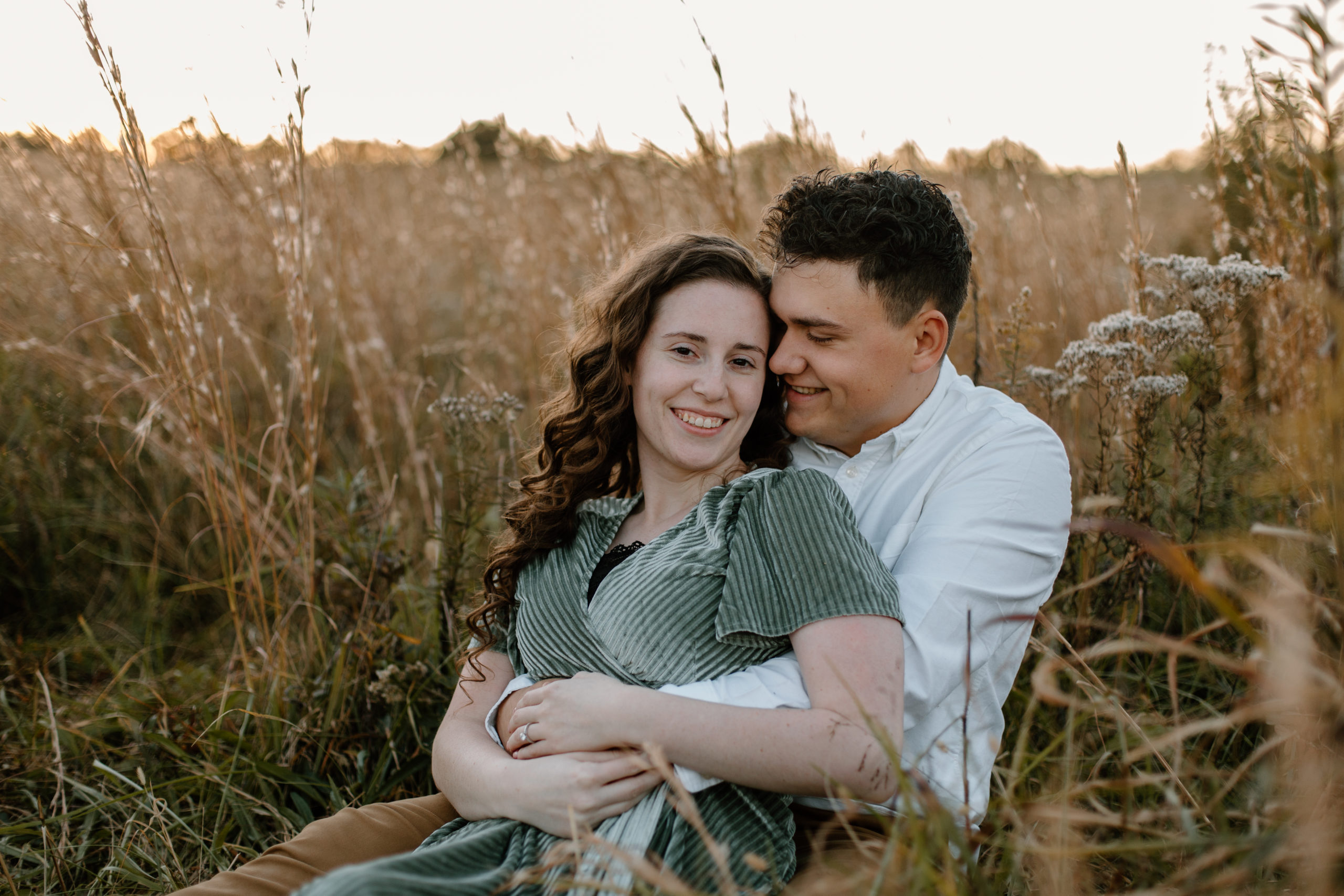 golden hour engagement session