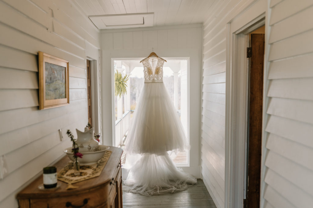 Wedding dress detail photo