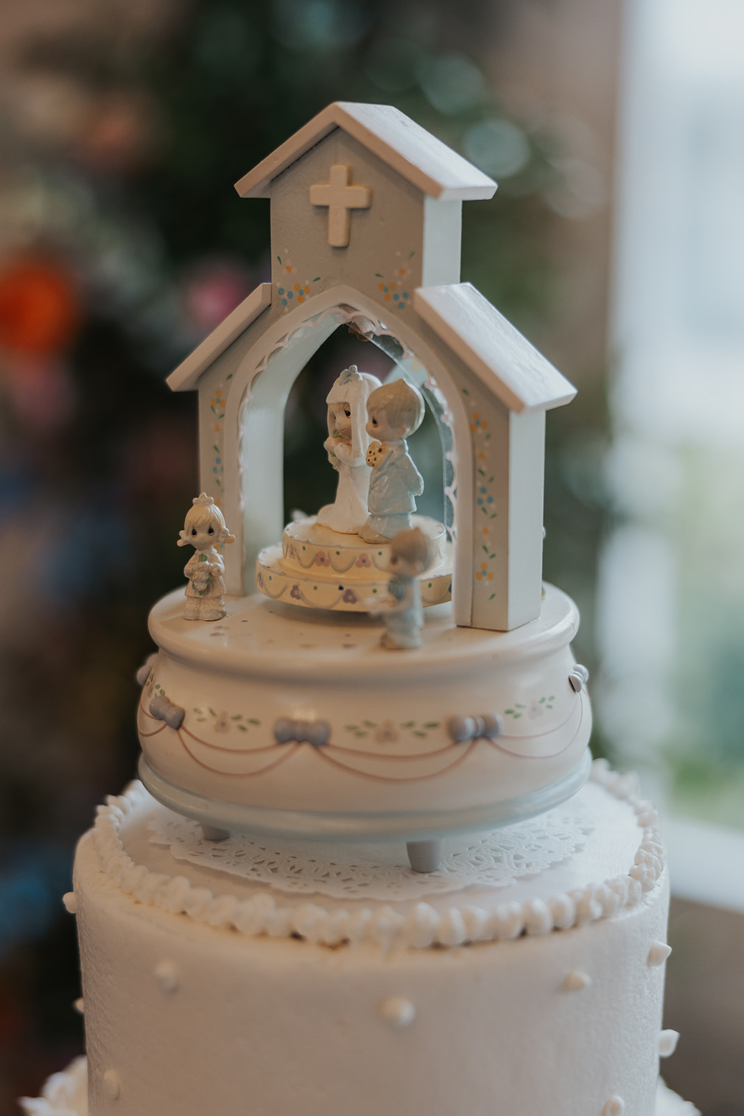 Adorable wedding cake topper