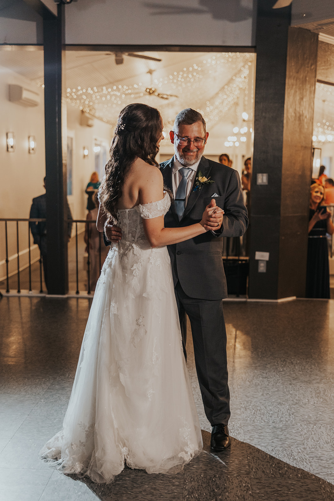 Father and daughter share a dance after her sentimental Georgia wedding