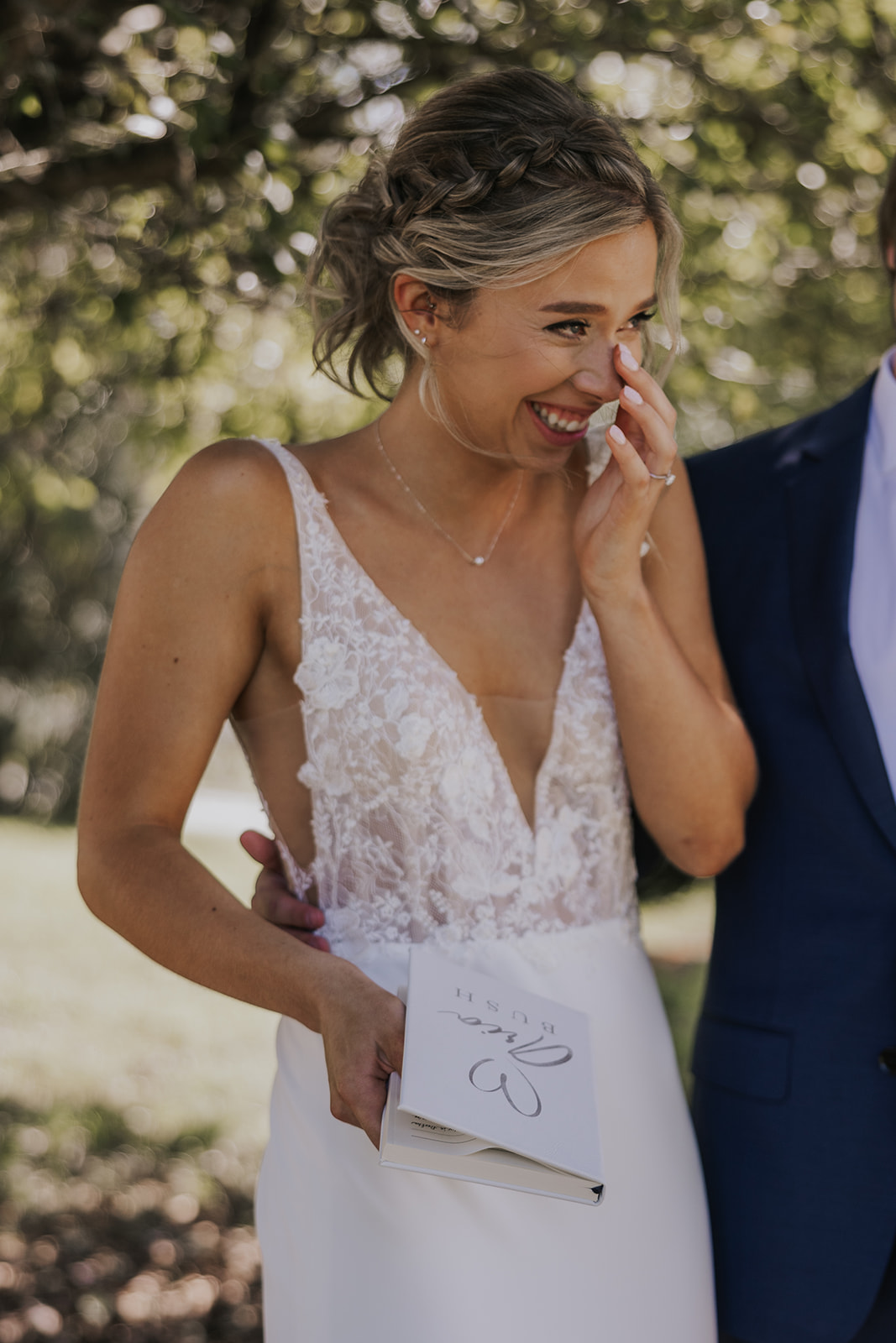 Beautiful bride and groom share a laughs and good times on their Georgia wedding day!