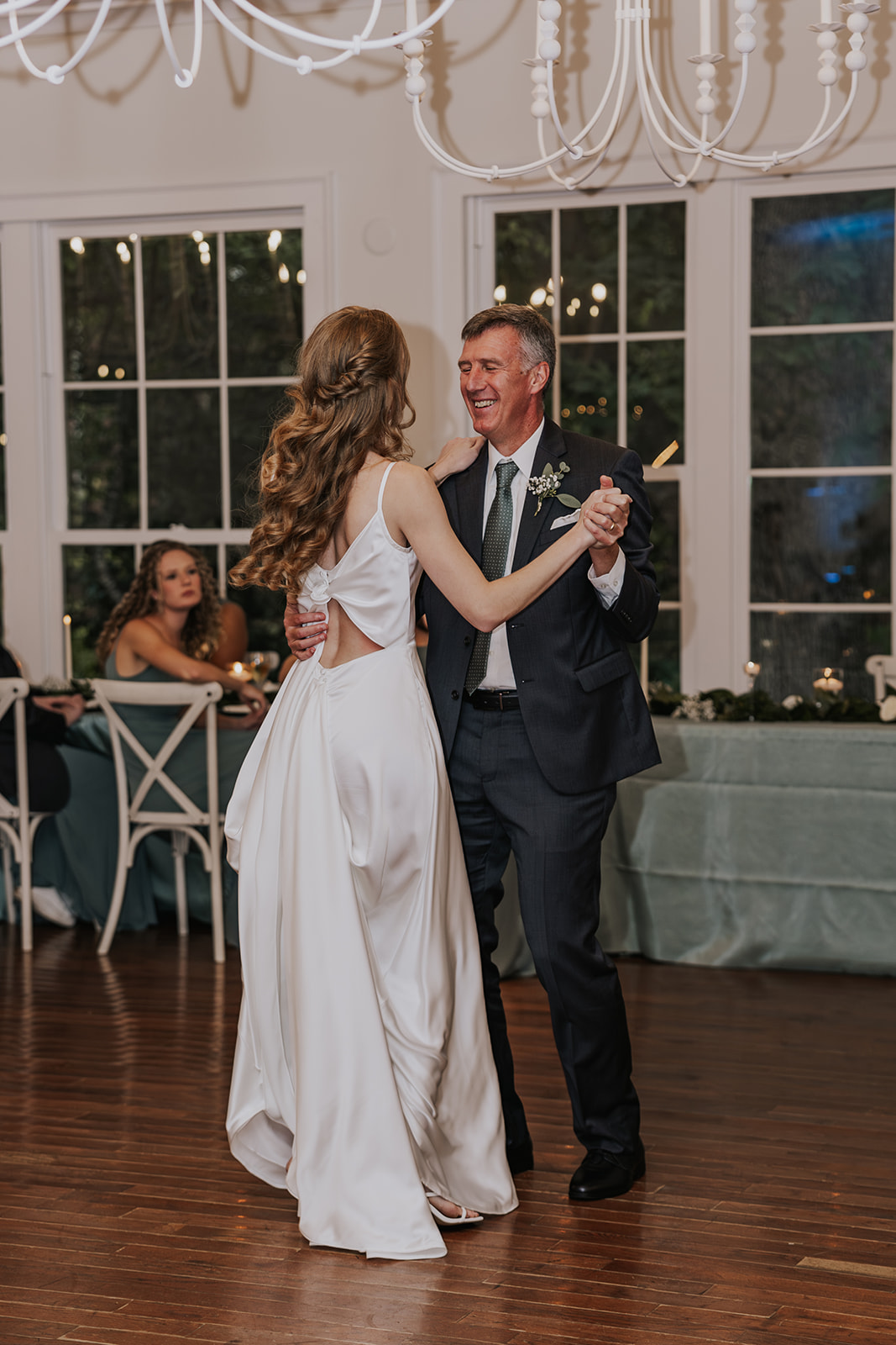 Bride and her father share a dance together