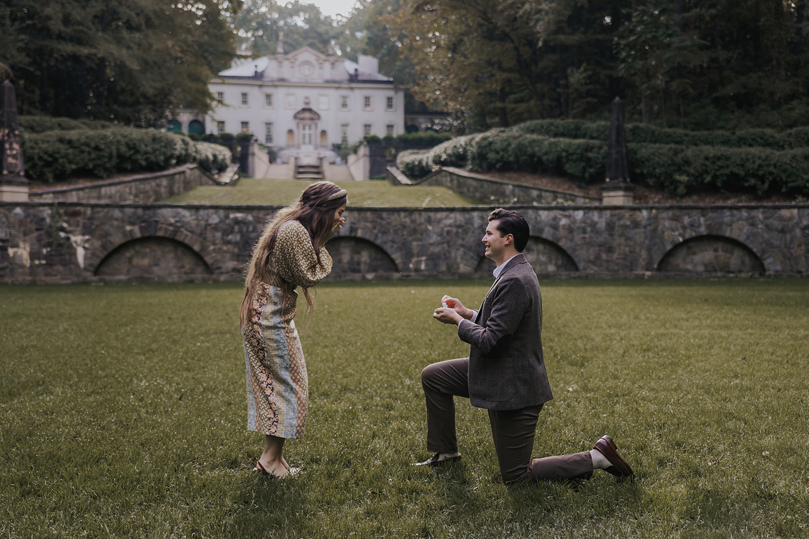 Surprise proposal at the Swan house in Georgia!