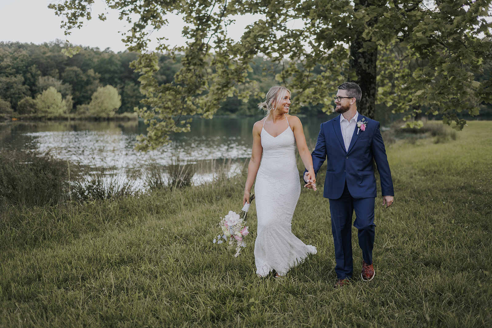 Stunning couple pose together for their dreamy Georgia vow renewal photography