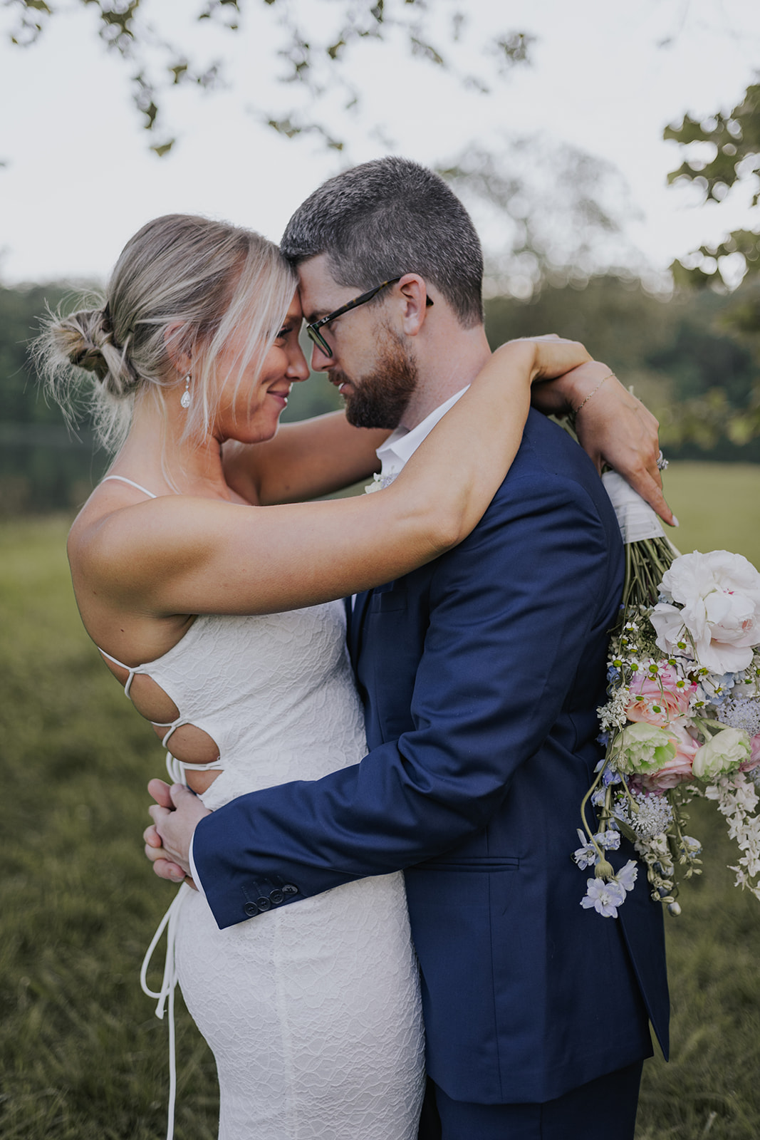 Stunning couple pose together for their dreamy Georgia vow renewal photography