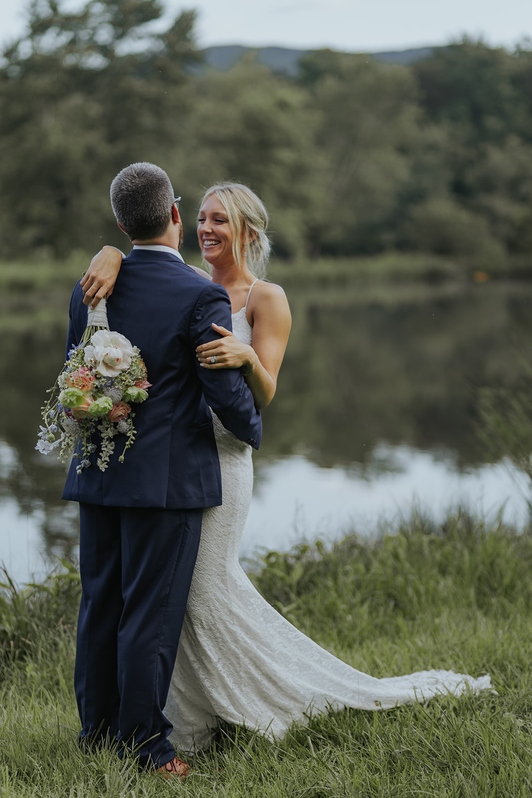 Stunning couple pose together for their dreamy Georgia vow renewal photography