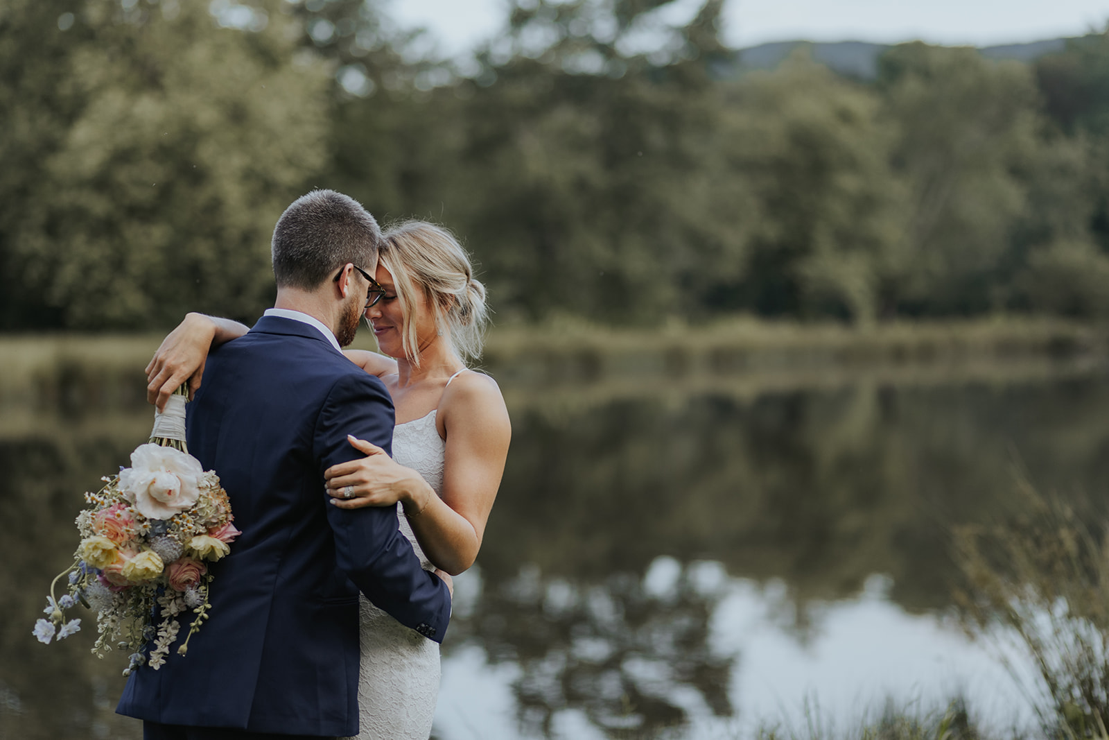 Stunning couple pose together for their dreamy Georgia vow renewal photography