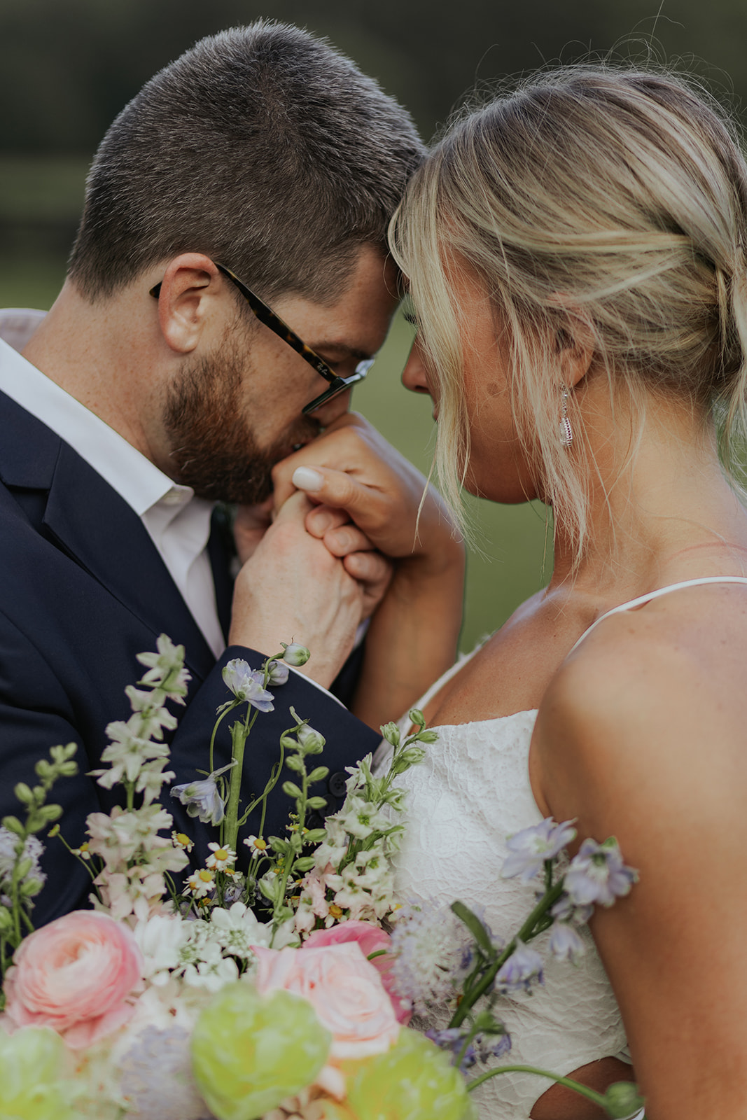 Stunning couple pose together for their dreamy Georgia vow renewal photography