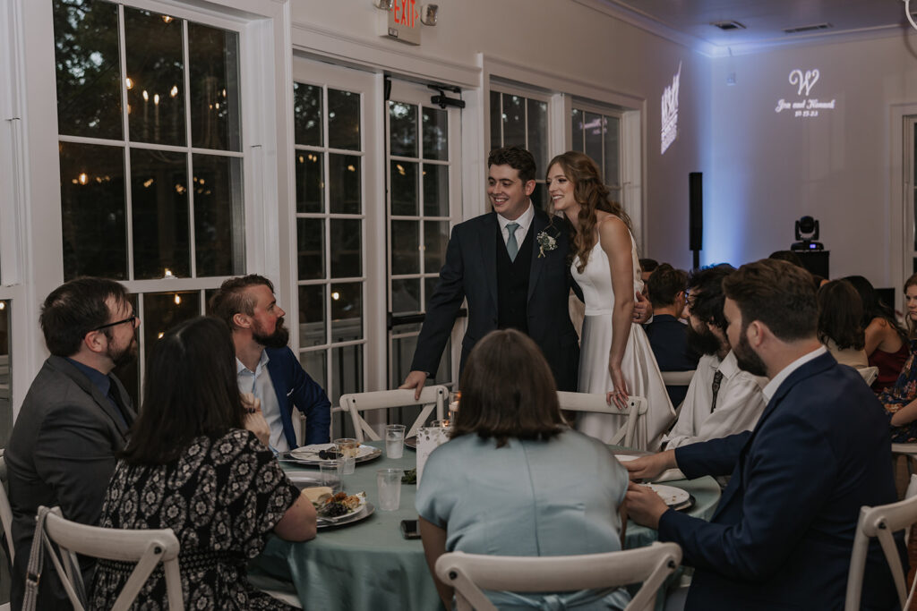 beautiful bride and groom pose after their dreamy wedding ceremony