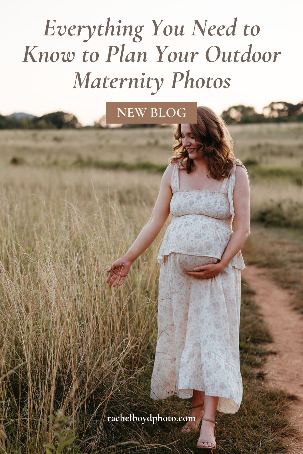 stunning mom poses for a photo during her outdoor Georgia maternity pho