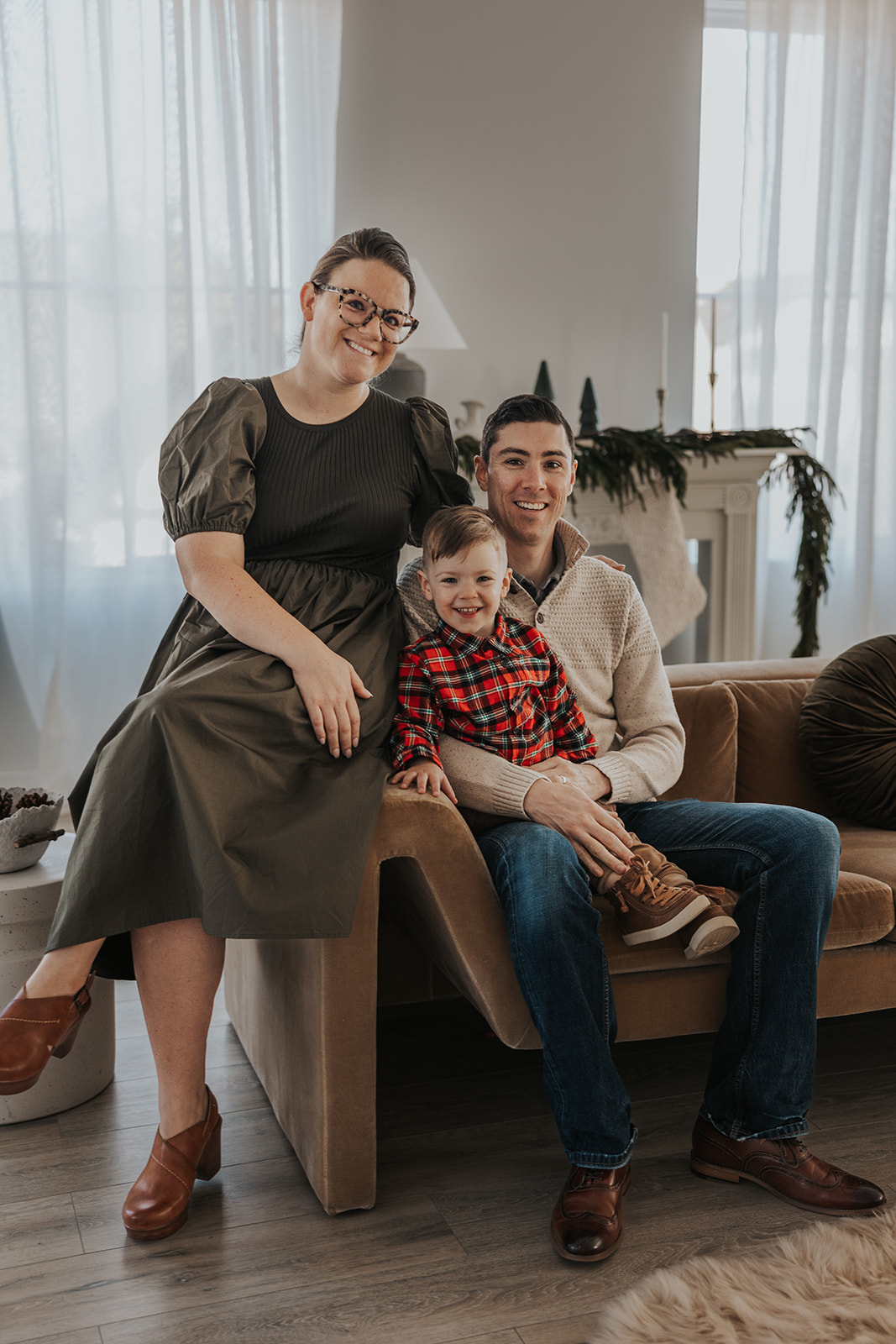 beautiful family pose together during their Family Photos in a Studio