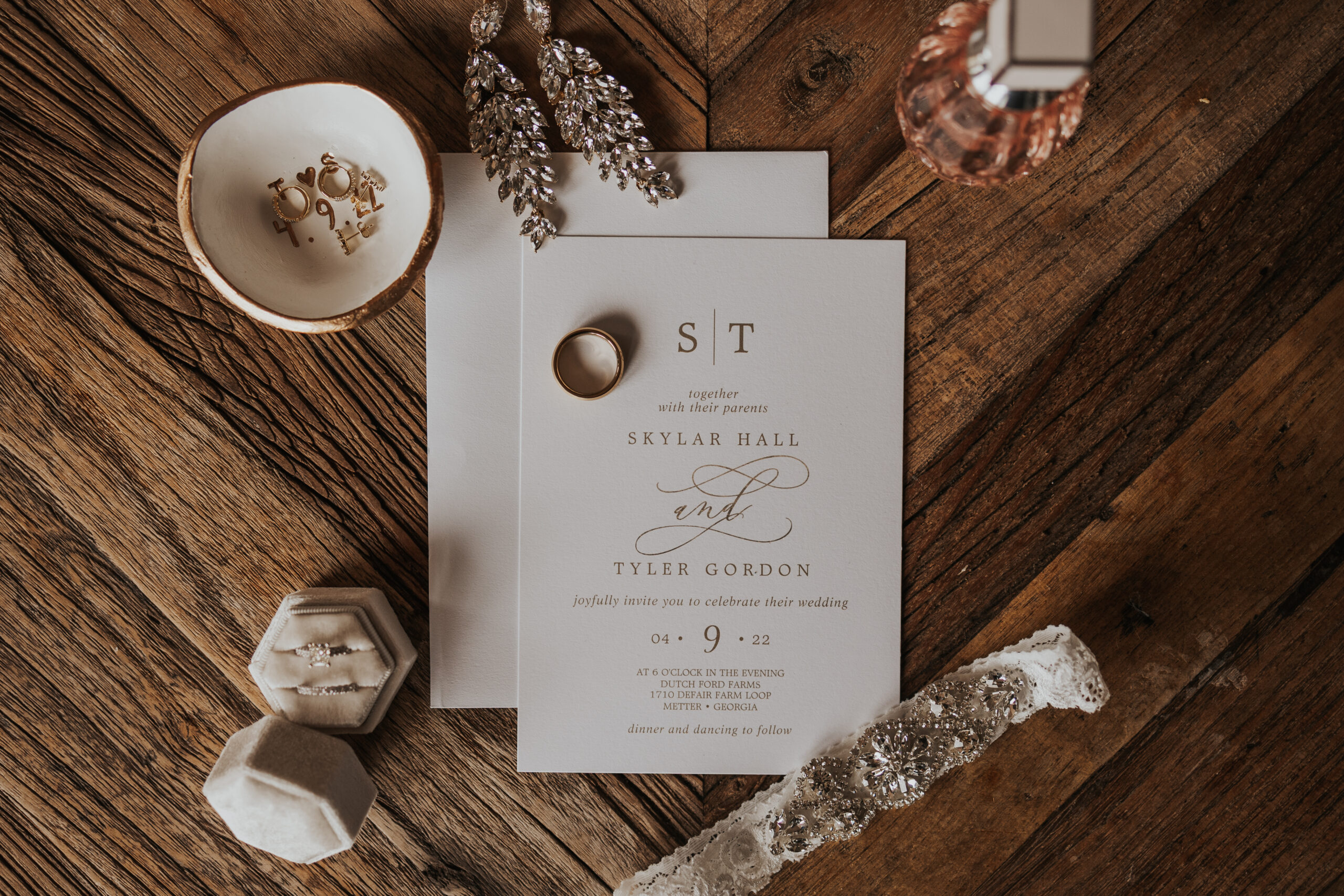 wedding detail flatlay