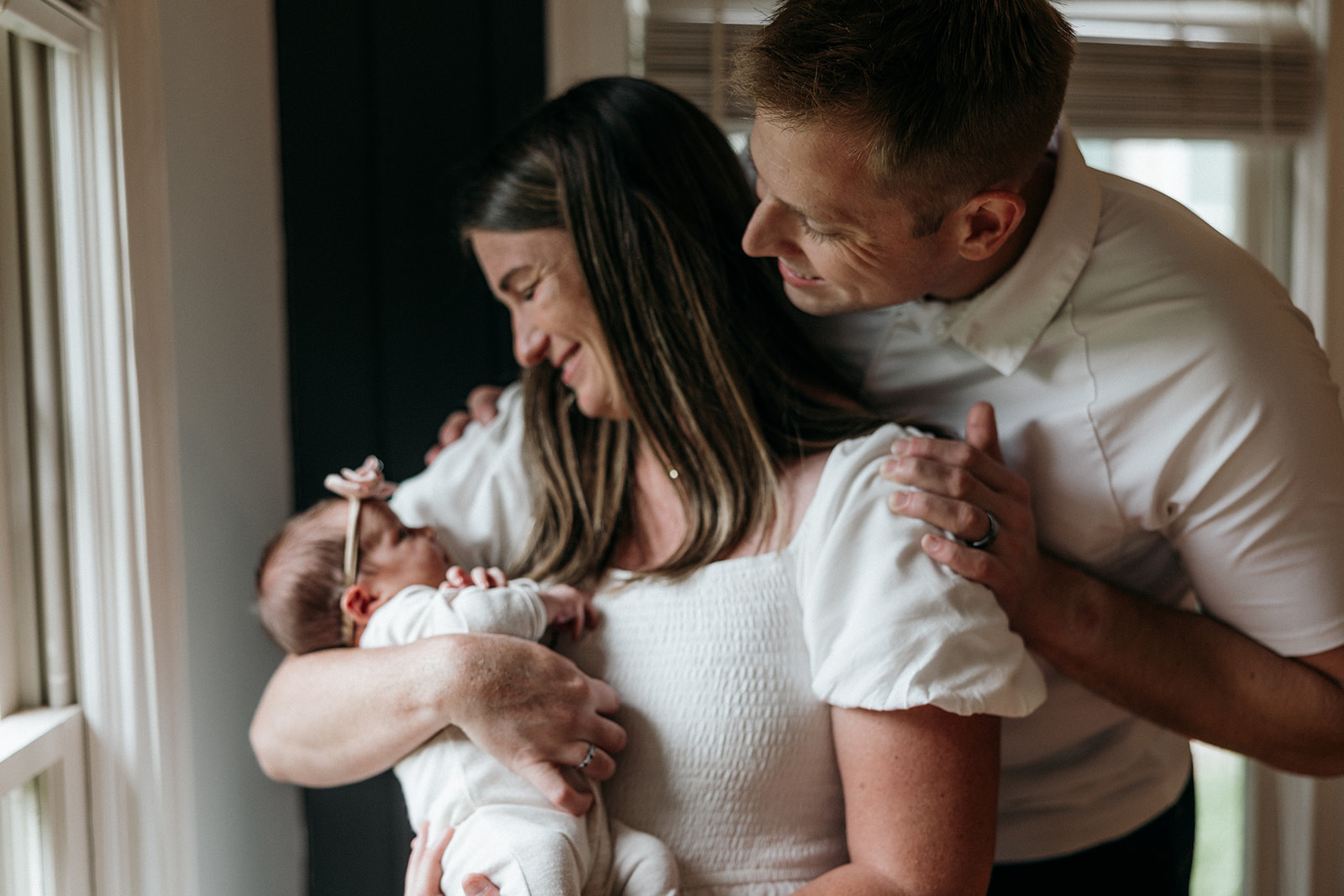 stunning candid moments from an in home Atlanta family portrait session