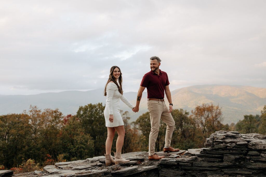 couple posing together during their portraits captured by Rachel Boyd Photography