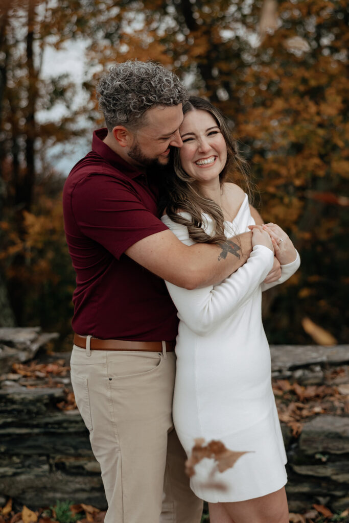 couple posing together during their portraits captured by Rachel Boyd Photography