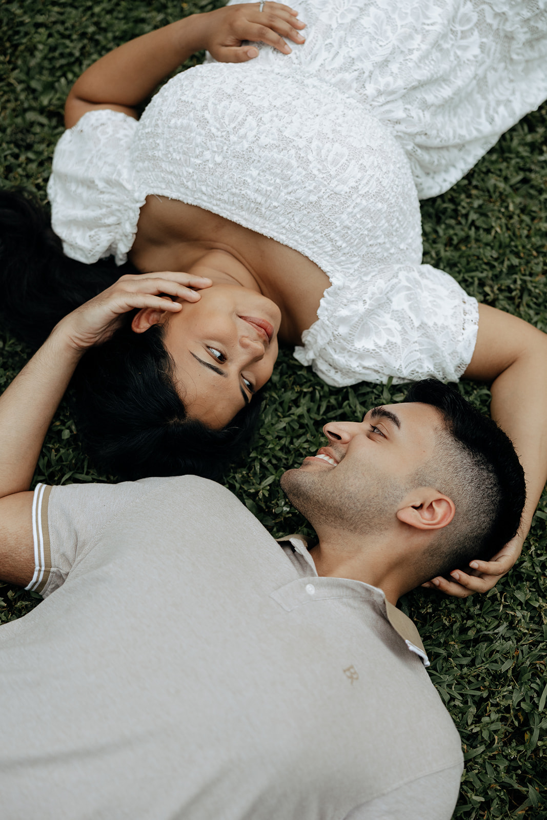 couple posing together during their portraits captured by Rachel Boyd Photography