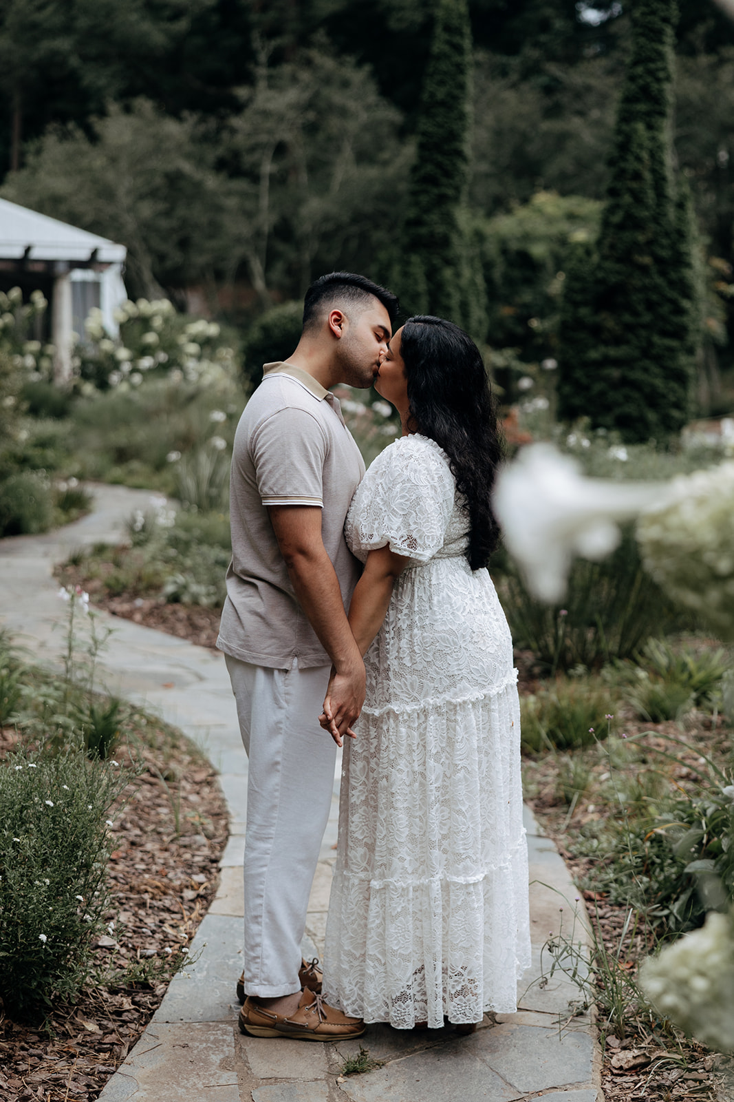 couple posing together during their portraits captured by Rachel Boyd Photography